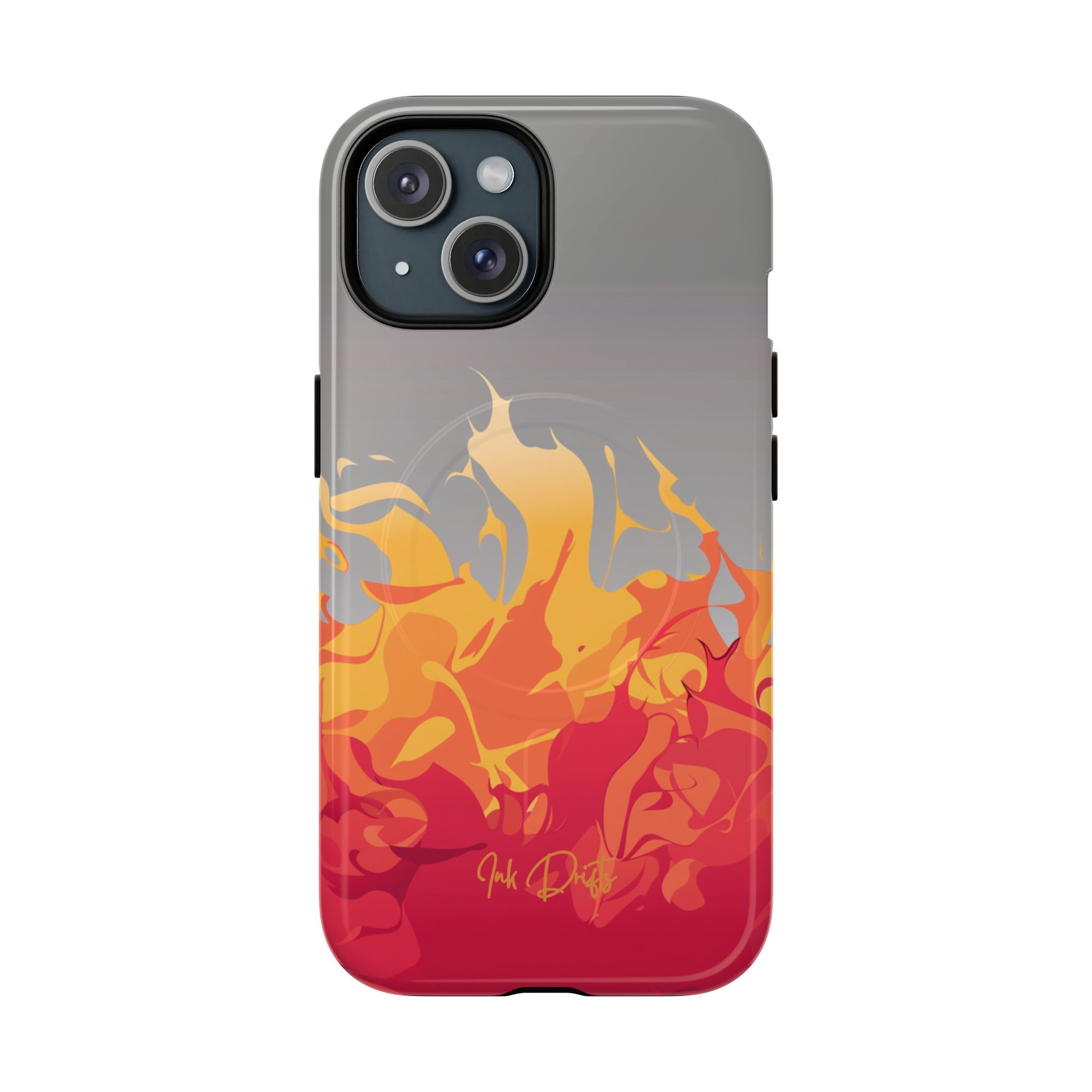 iPhone 15 Glossy Phone Case - Flame Burst | MagSafe iPhone Case