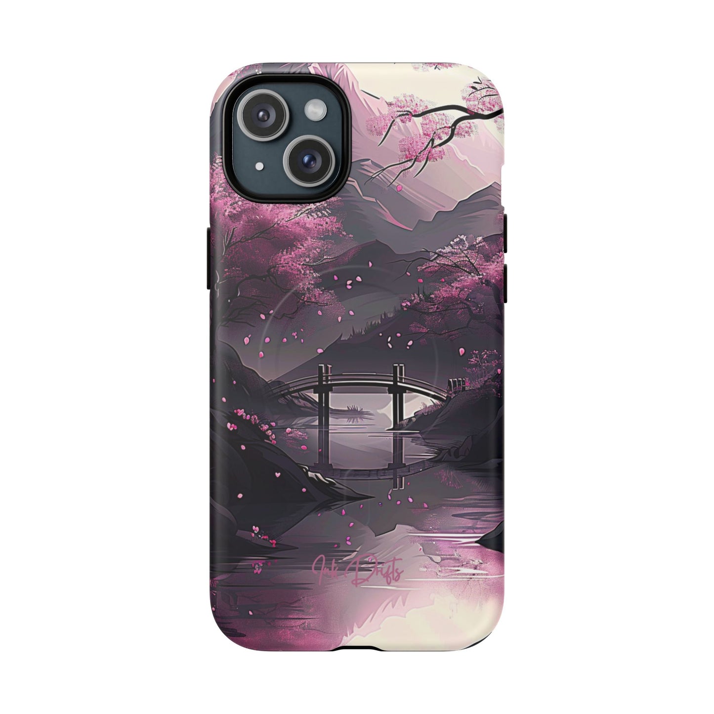 iPhone 15 Plus Matte Phone Case - Blossom Bridge | MagSafe iPhone Case