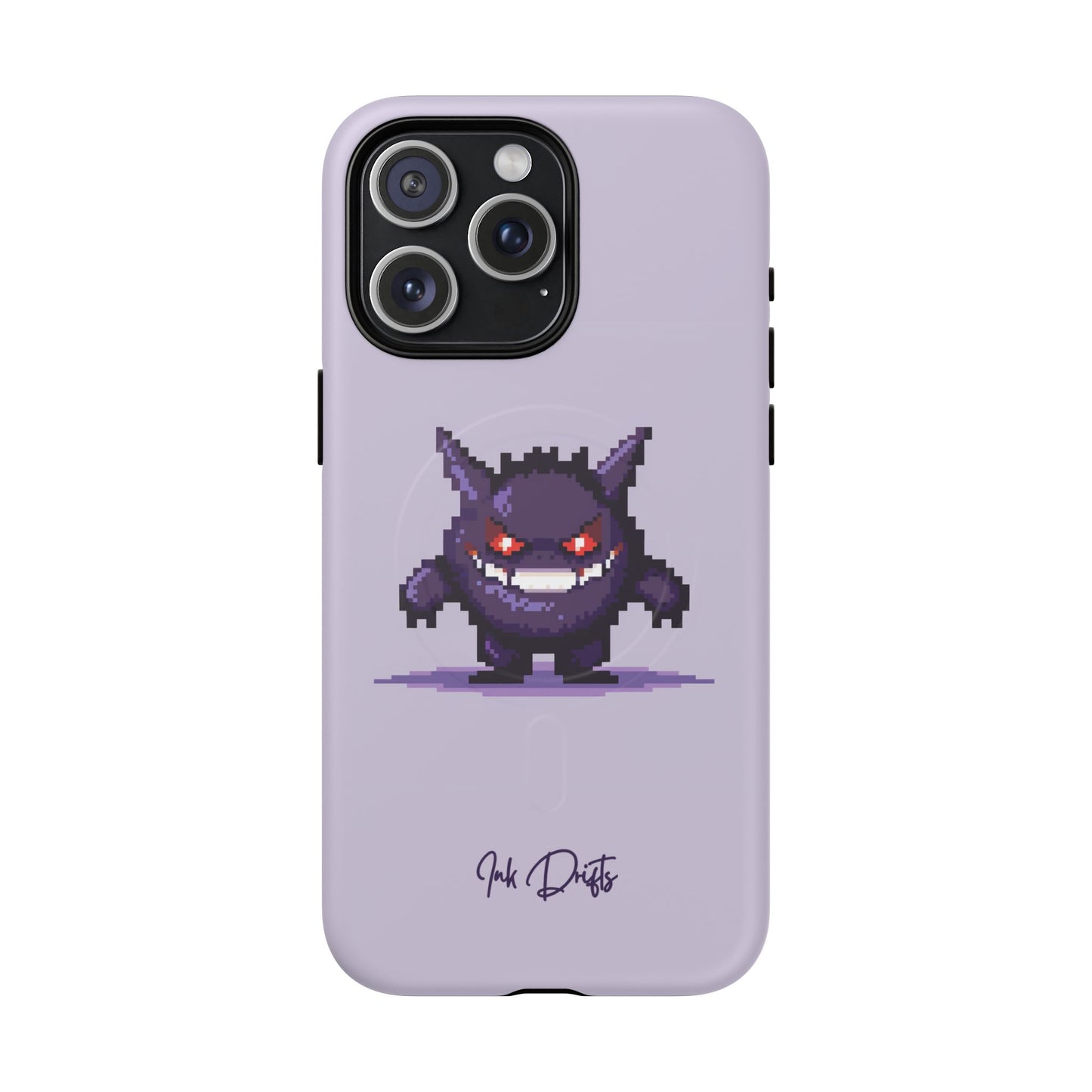 iPhone 15 Pro Max Matte Phone Case - Pixel Gengar | MagSafe iPhone Case