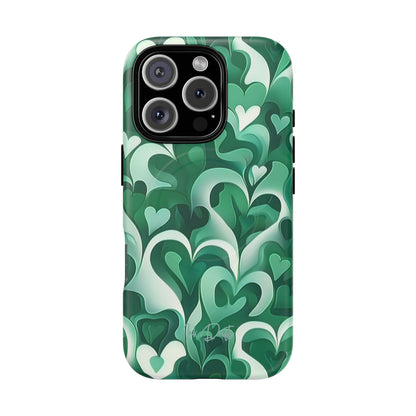 iPhone 16 Pro Matte Phone Case - Emerald Love | MagSafe iPhone Case