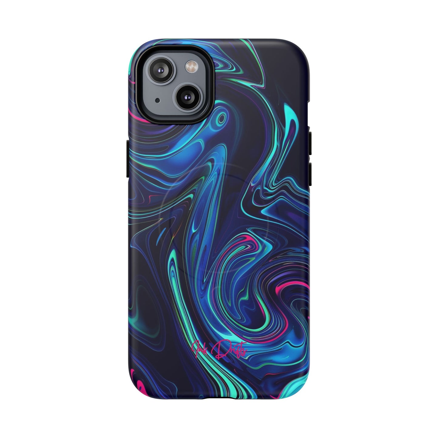 iPhone 14 Plus Matte Phone Case - Neon Abyss | MagSafe iPhone Case