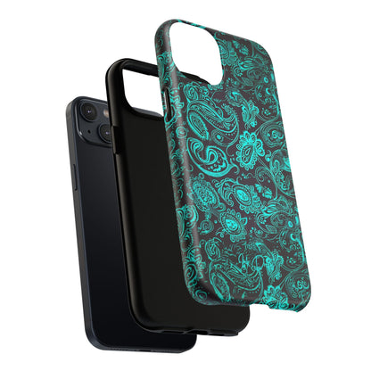 Phone Case - Teal Paisley | MagSafe iPhone Case