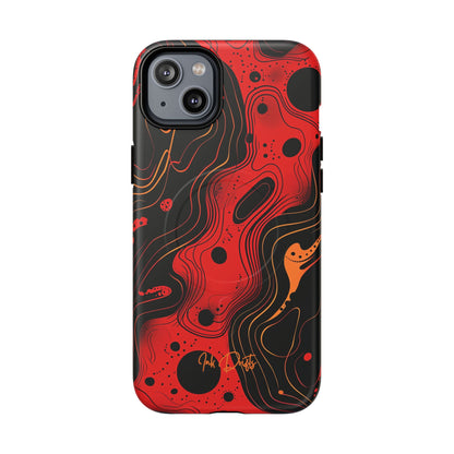 iPhone 14 Plus Matte Phone Case - Magma Flow | MagSafe iPhone Case