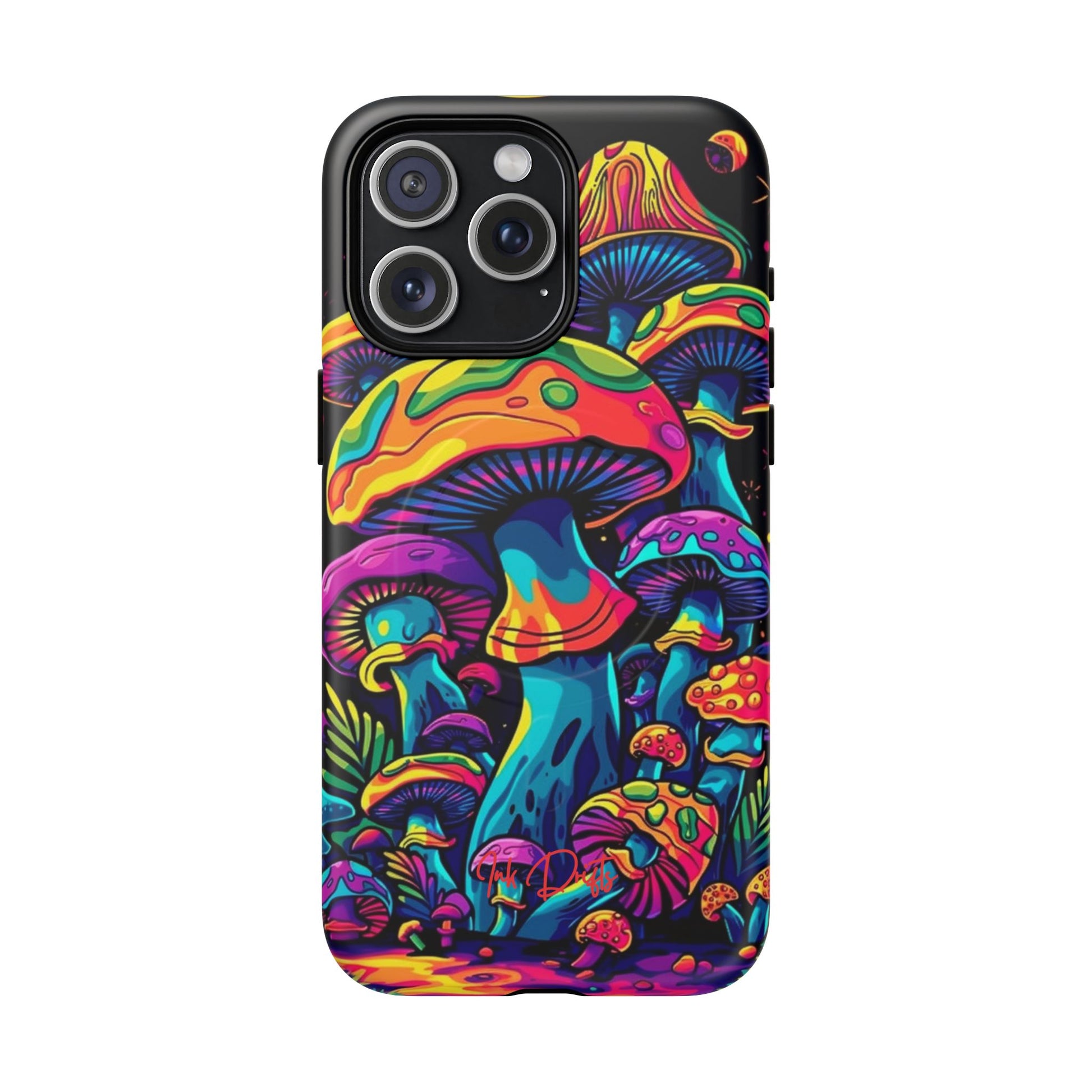 iPhone 15 Pro Max Matte Phone Case - Psychedelic Fungi | MagSafe iPhone Case