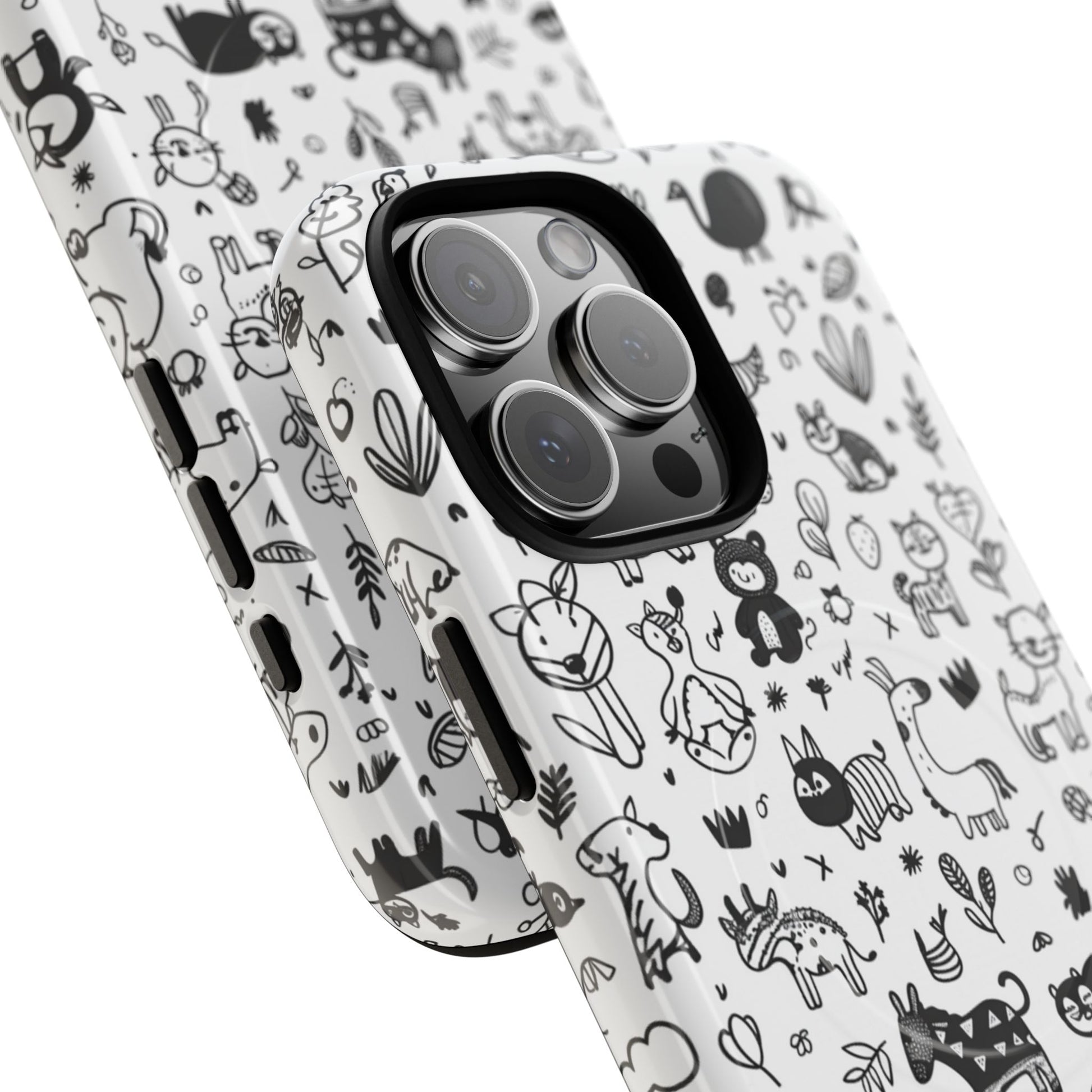 Phone Case - Doodle Zoo | MagSafe iPhone Case