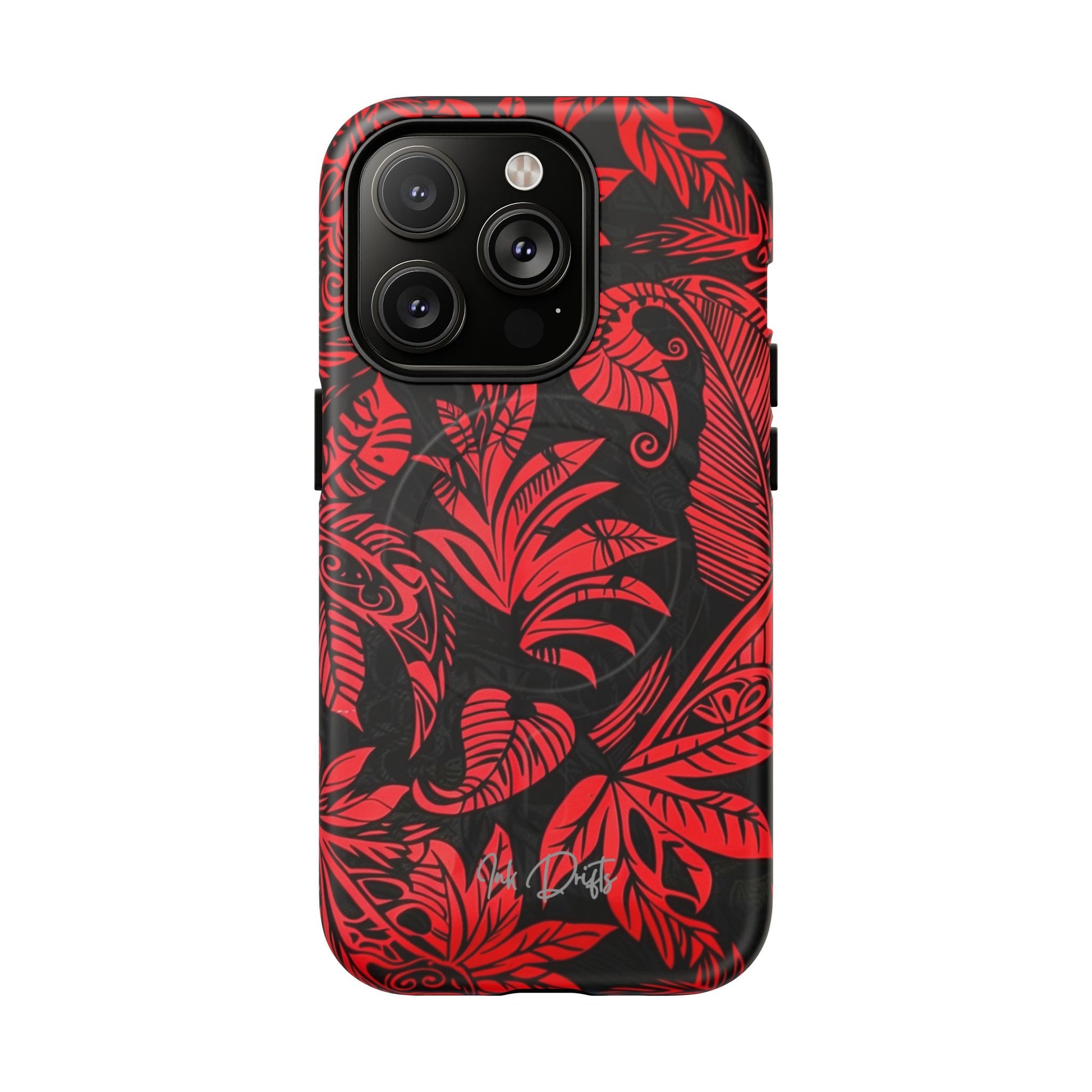 iPhone 14 Pro Matte Phone Case - Crimson Jungle | MagSafe iPhone Case