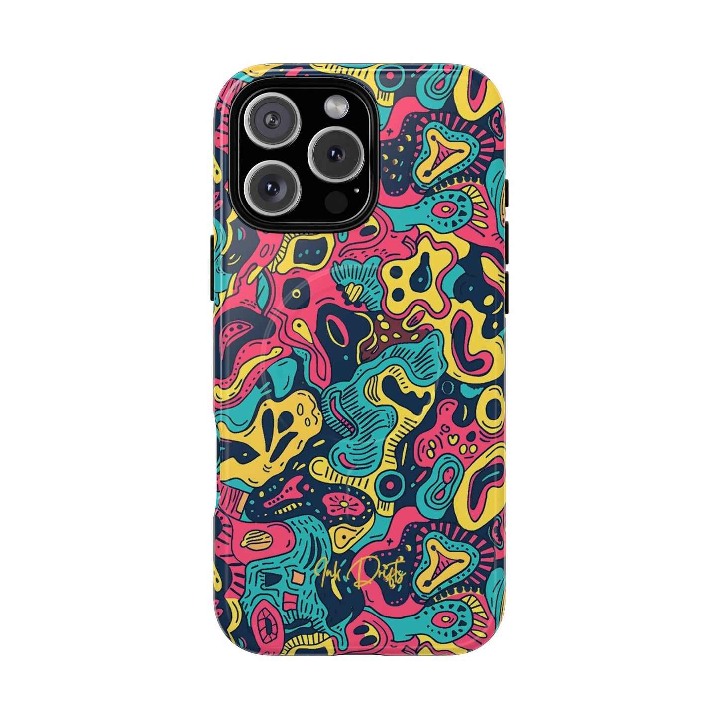 iPhone 16 Pro Max Glossy Phone Case - Psychedelic Pop | MagSafe iPhone Case