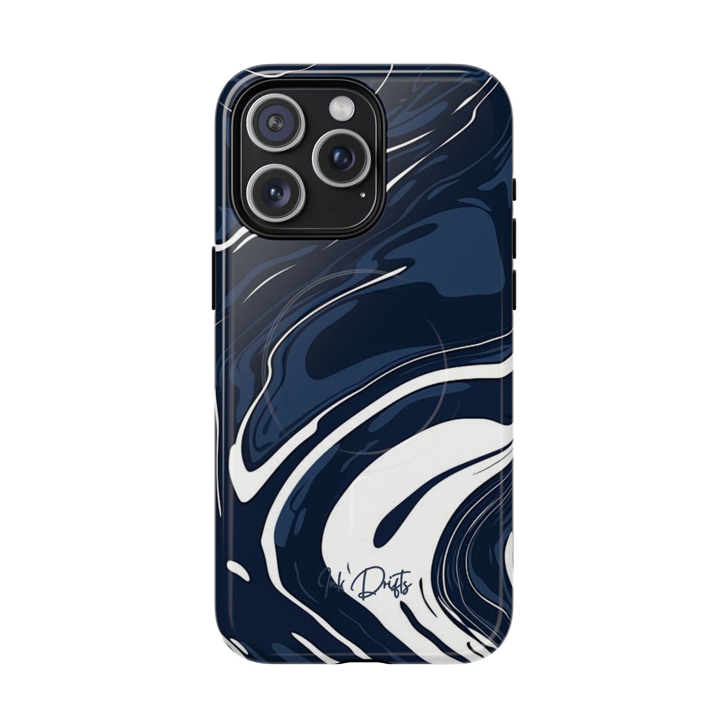 iPhone 15 Pro Max Glossy Phone Case - Marble Swirl | MagSafe iPhone Case