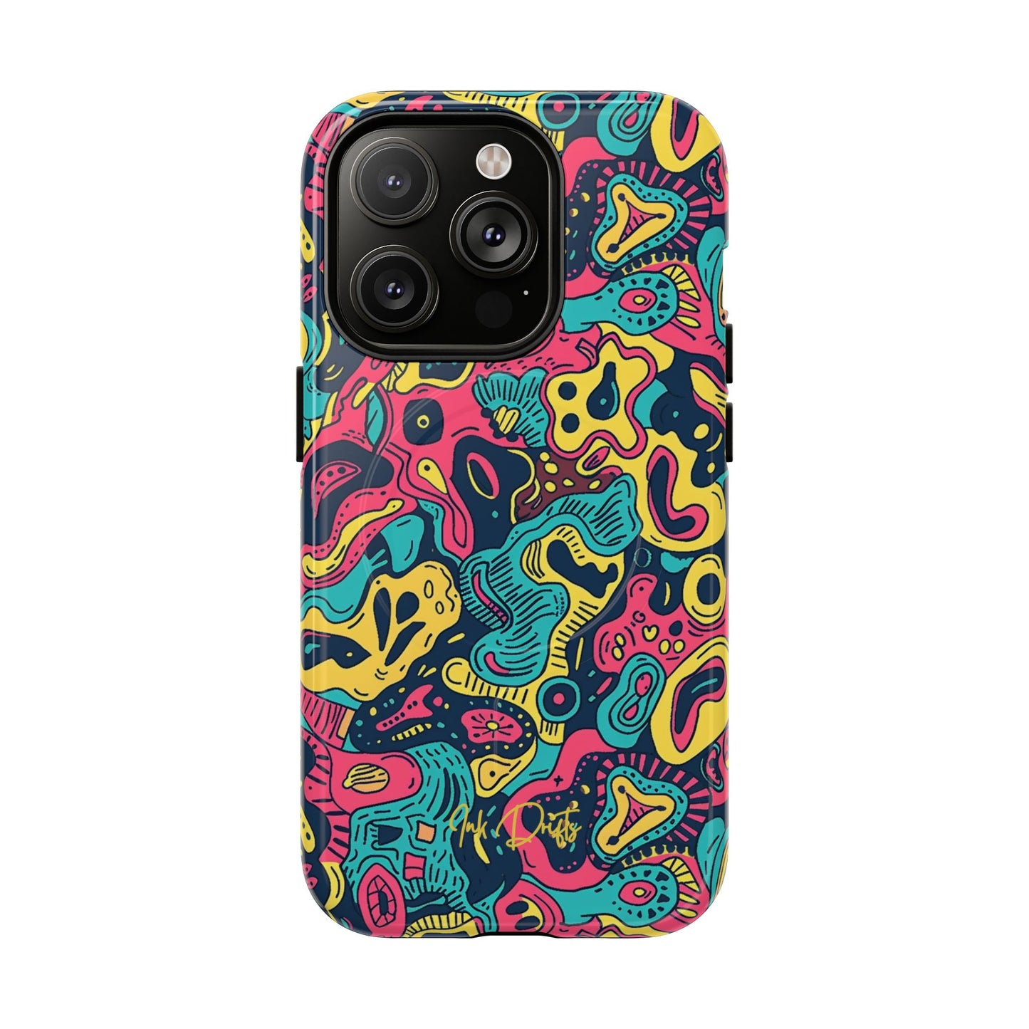 iPhone 14 Pro Glossy Phone Case - Psychedelic Pop | MagSafe iPhone Case