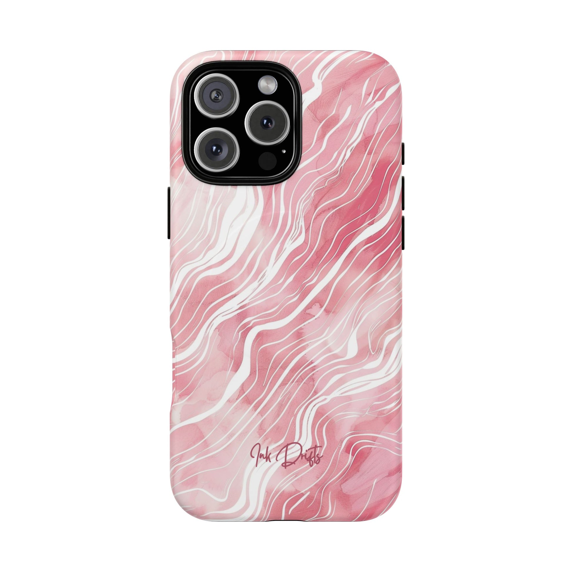 iPhone 16 Pro Max Matte Phone Case - Blush Waves | MagSafe iPhone Case