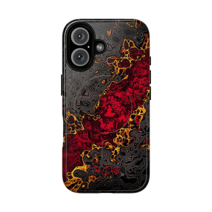 iPhone 16 Glossy Phone Case - Volcanic Veins | MagSafe iPhone Case