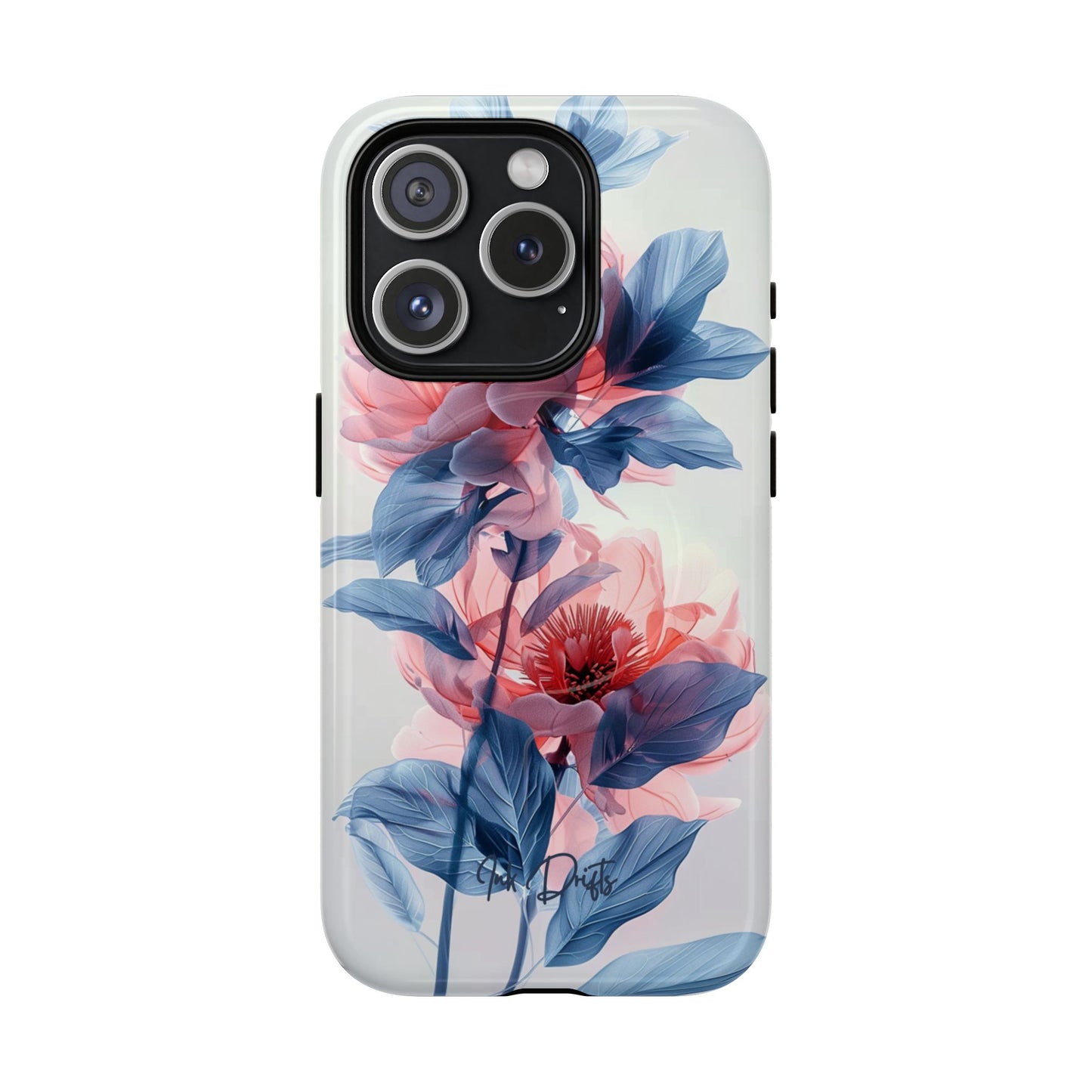 iPhone 15 Pro Glossy Phone Case - Ethereal Blooms | MagSafe iPhone Case