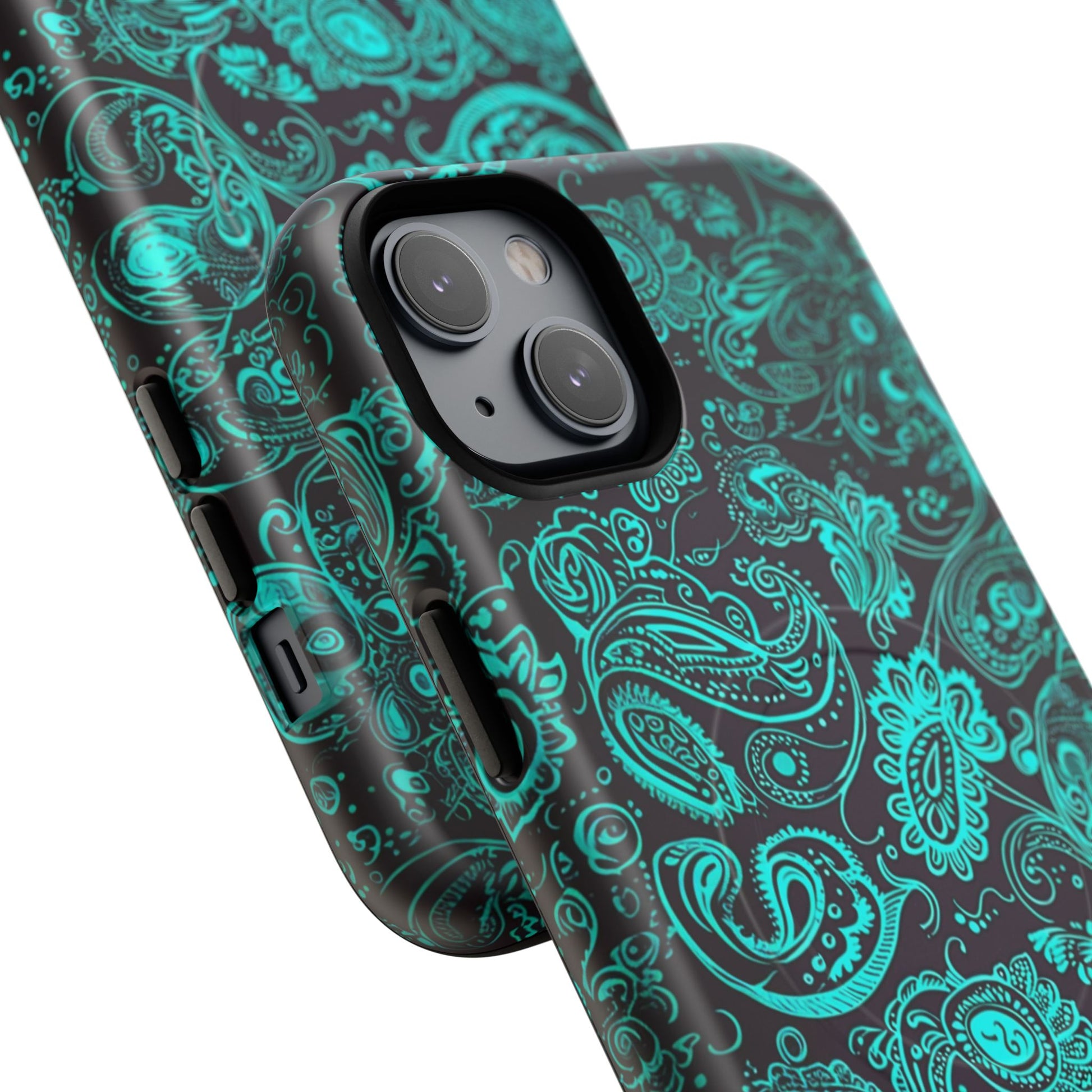 Phone Case - Teal Paisley | MagSafe iPhone Case