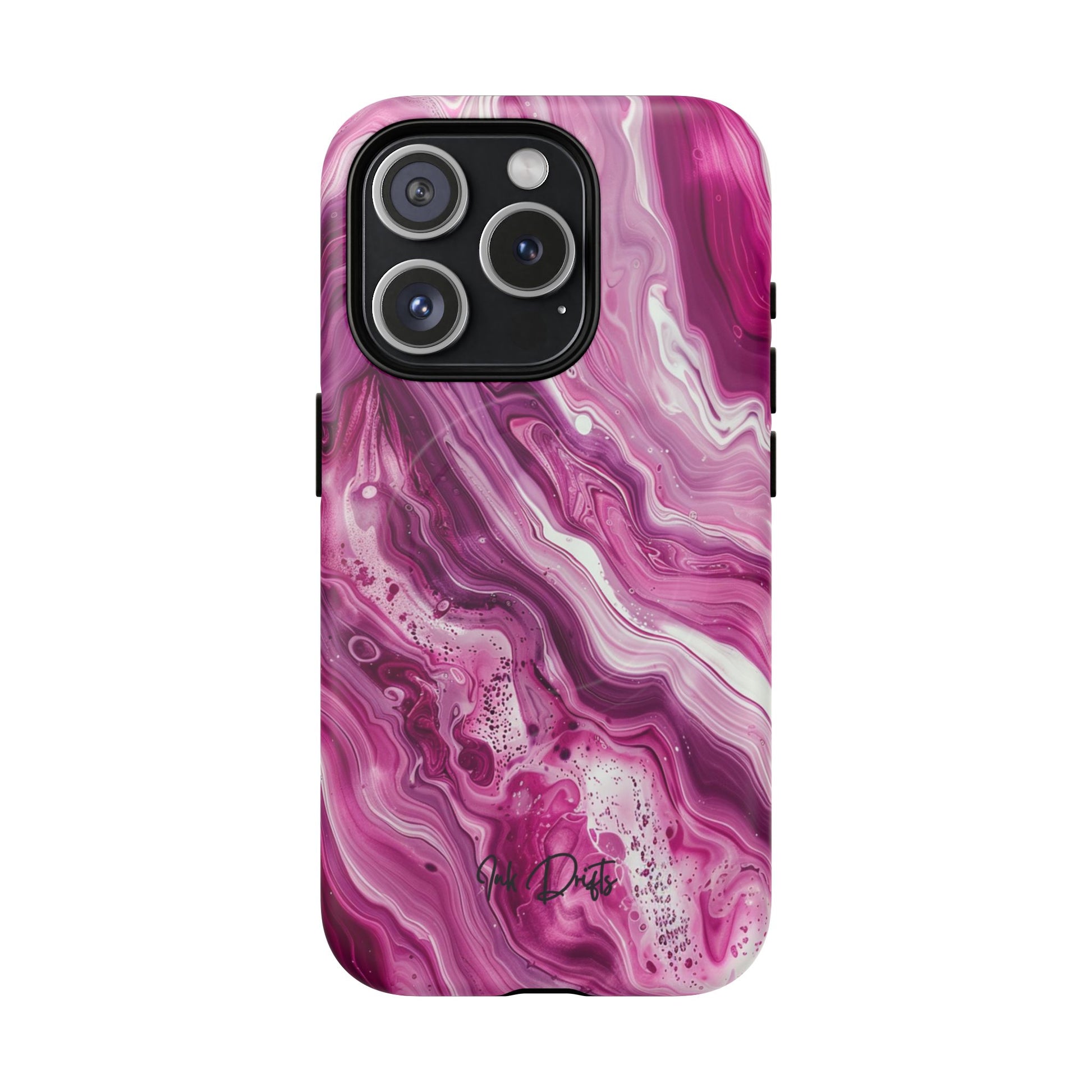 iPhone 15 Pro Matte Phone Case - Pink Marble | MagSafe iPhone Case