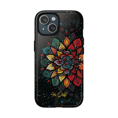 iPhone 15 Glossy Phone Case - Mandala Radiance | MagSafe iPhone Case