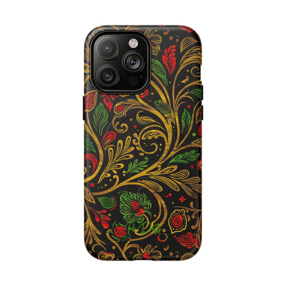 iPhone 14 Pro Max Matte Phone Case - Golden Vines | MagSafe iPhone Case