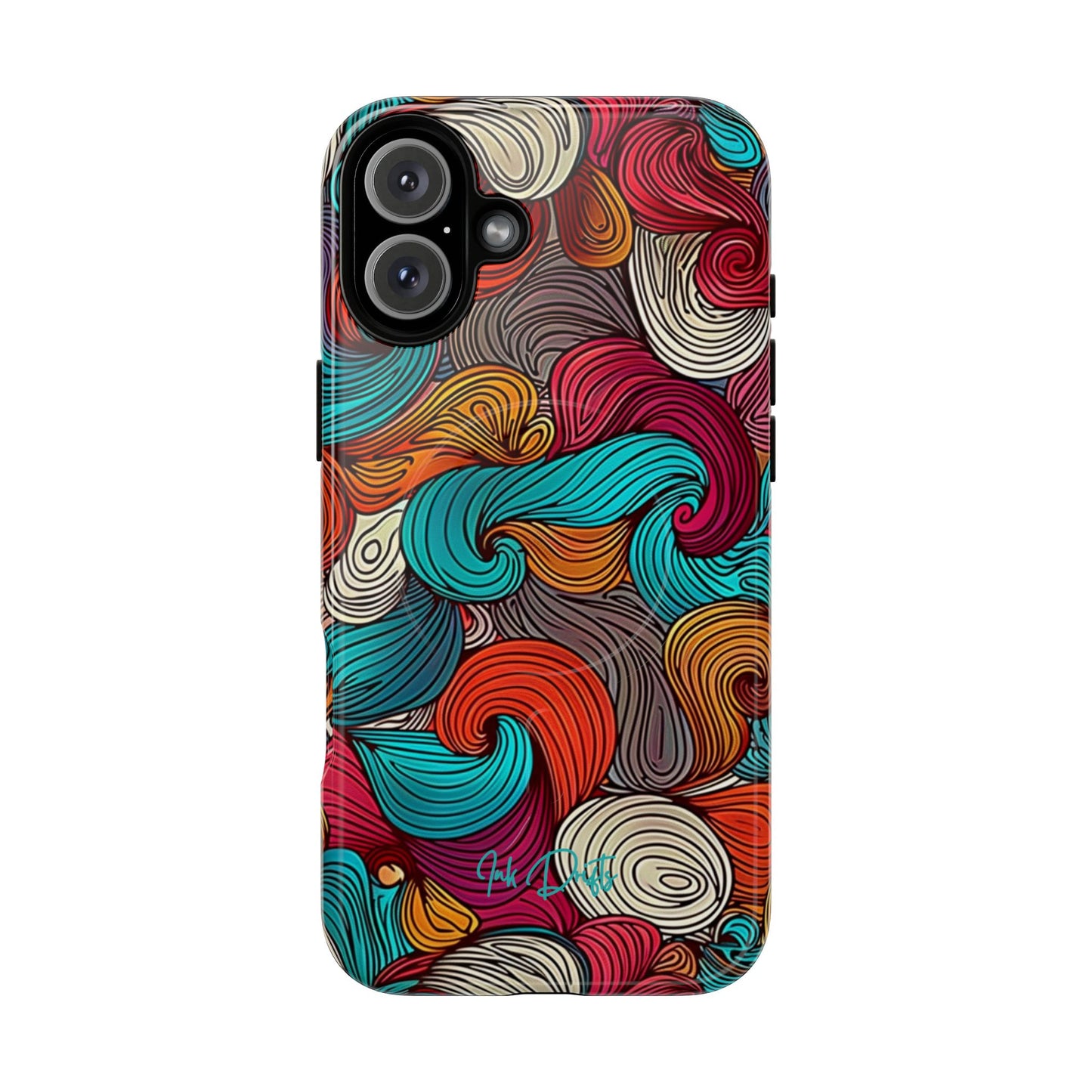 iPhone 16 Plus Glossy Phone Case - Vivid Curls | MagSafe iPhone Case