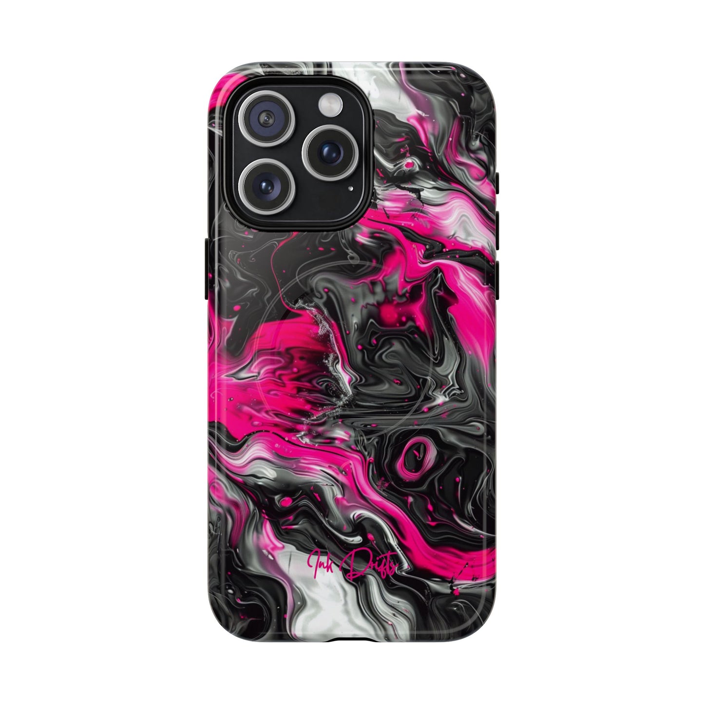 iPhone 15 Pro Max Glossy Phone Case - Electric Pink | MagSafe iPhone Case