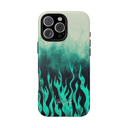 iPhone 16 Pro Max Matte Phone Case - Teal Inferno | MagSafe iPhone Case