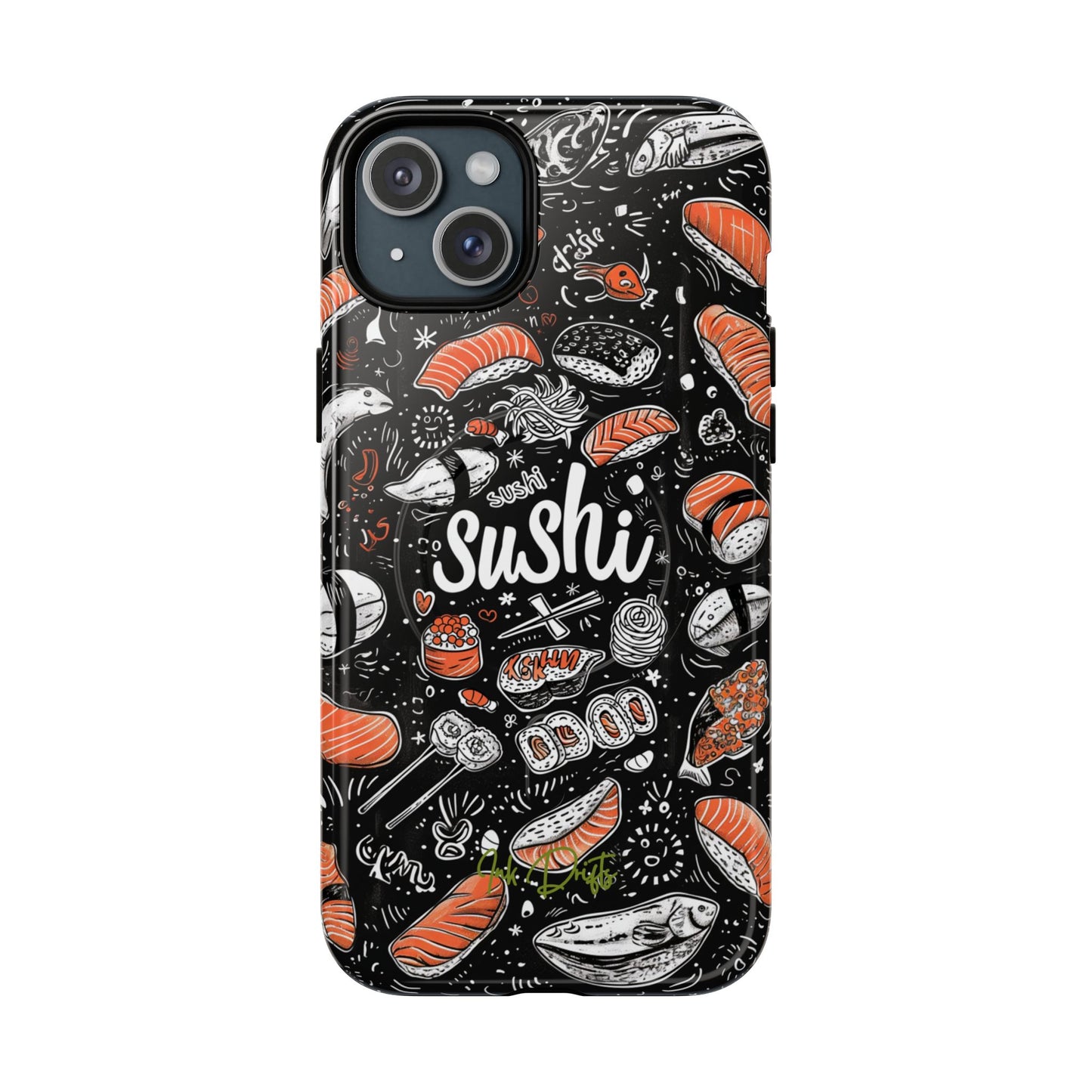 iPhone 15 Plus Glossy Phone Case - Sushi Delight | MagSafe iPhone Case