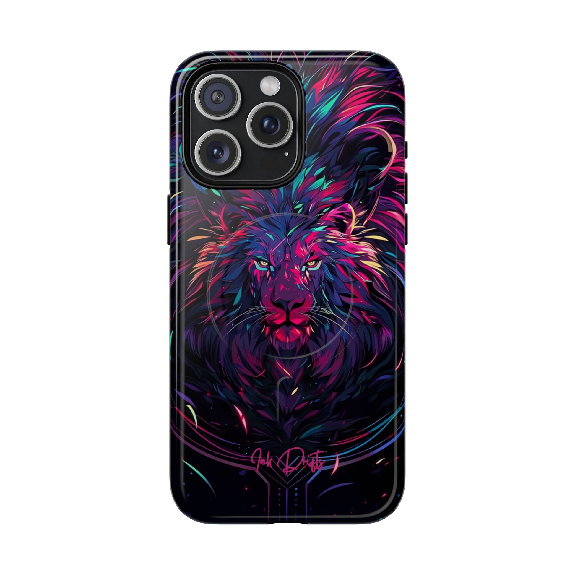 iPhone 15 Pro Max Glossy Phone Case - Neon Majesty | MagSafe iPhone Case