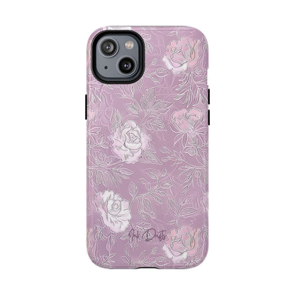 iPhone 14 Plus Glossy Phone Case - Silken Roses | MagSafe iPhone Case