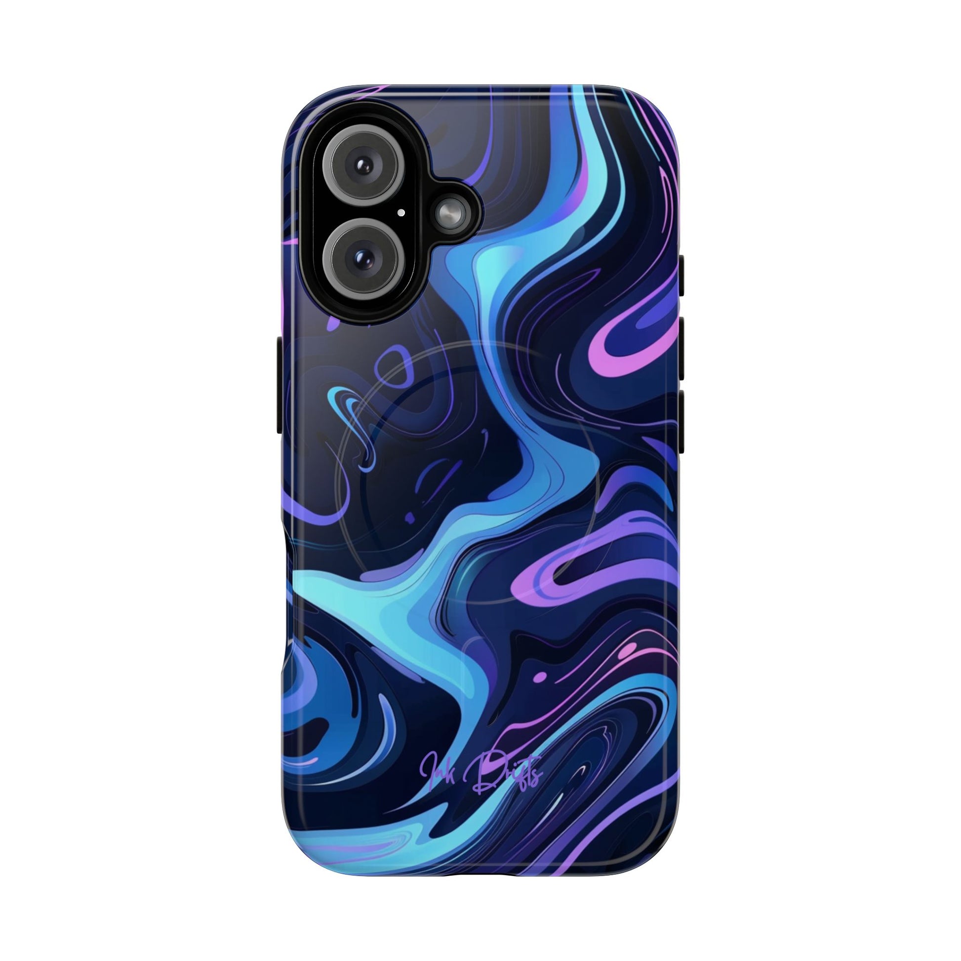 iPhone 16 Glossy Phone Case - Cosmic Flow | MagSafe iPhone Case