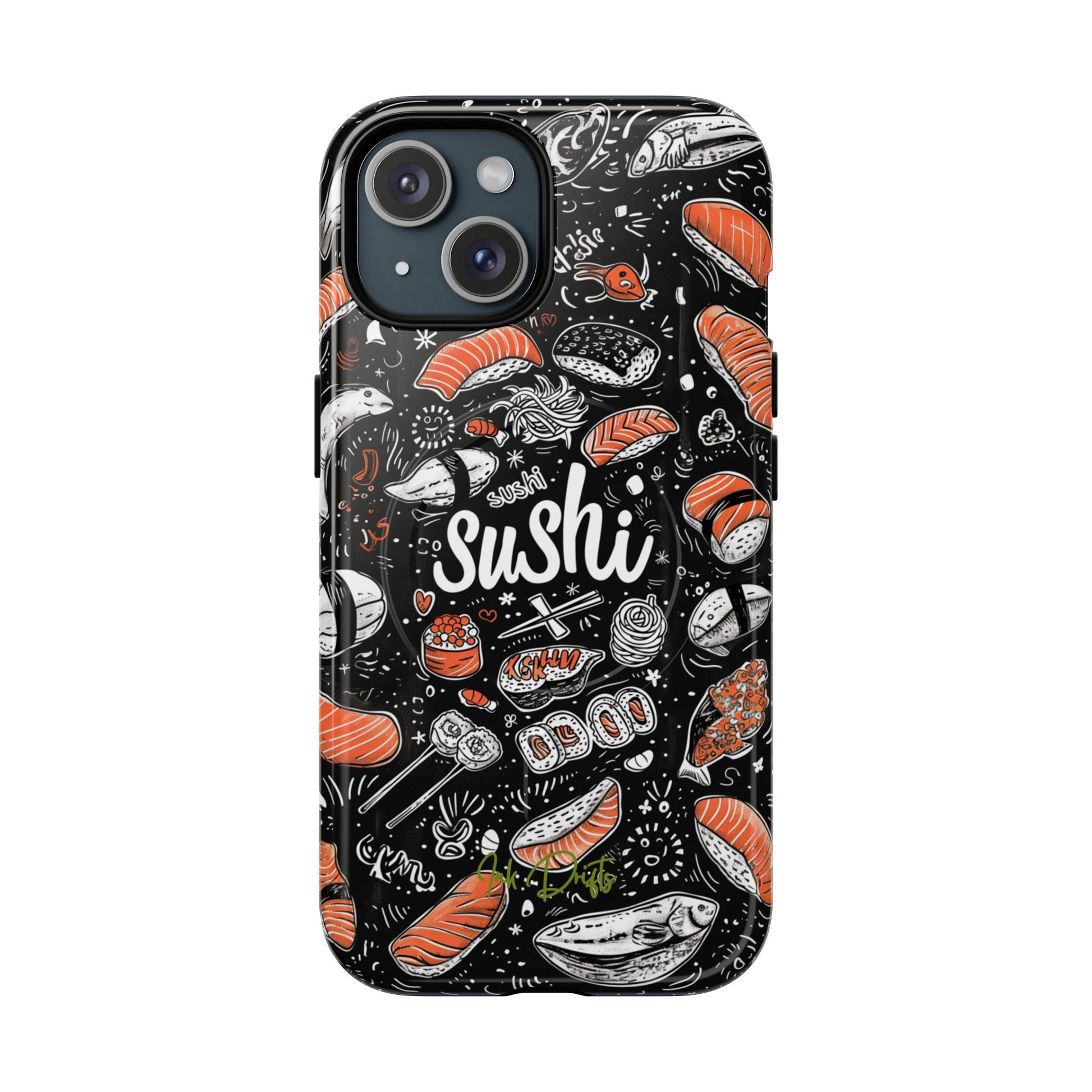 iPhone 15 Glossy Phone Case - Sushi Delight | MagSafe iPhone Case