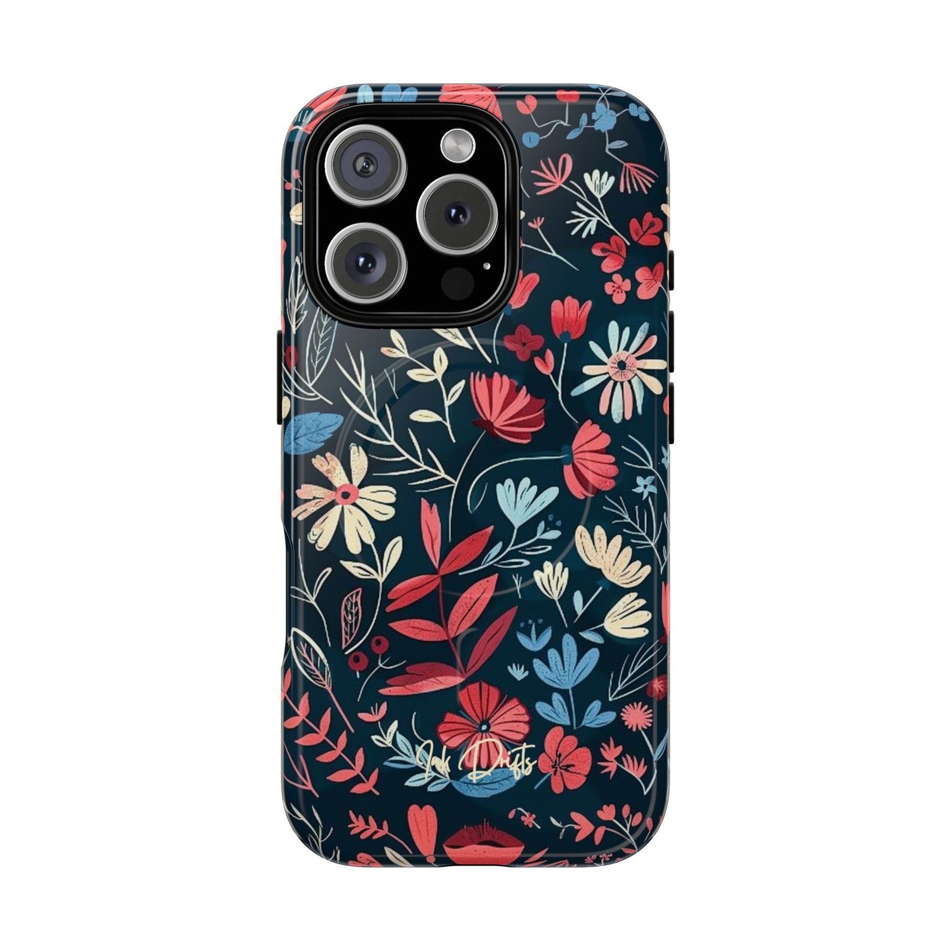 iPhone 16 Pro Glossy Phone Case - Twilight Petals | MagSafe iPhone Case