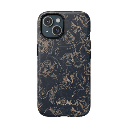 iPhone 15 Matte Phone Case - Golden Elegance | MagSafe iPhone Case