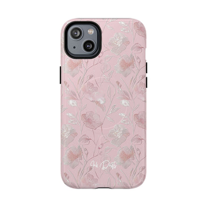 iPhone 14 Plus Glossy Phone Case - Pink Flora | MagSafe iPhone Case