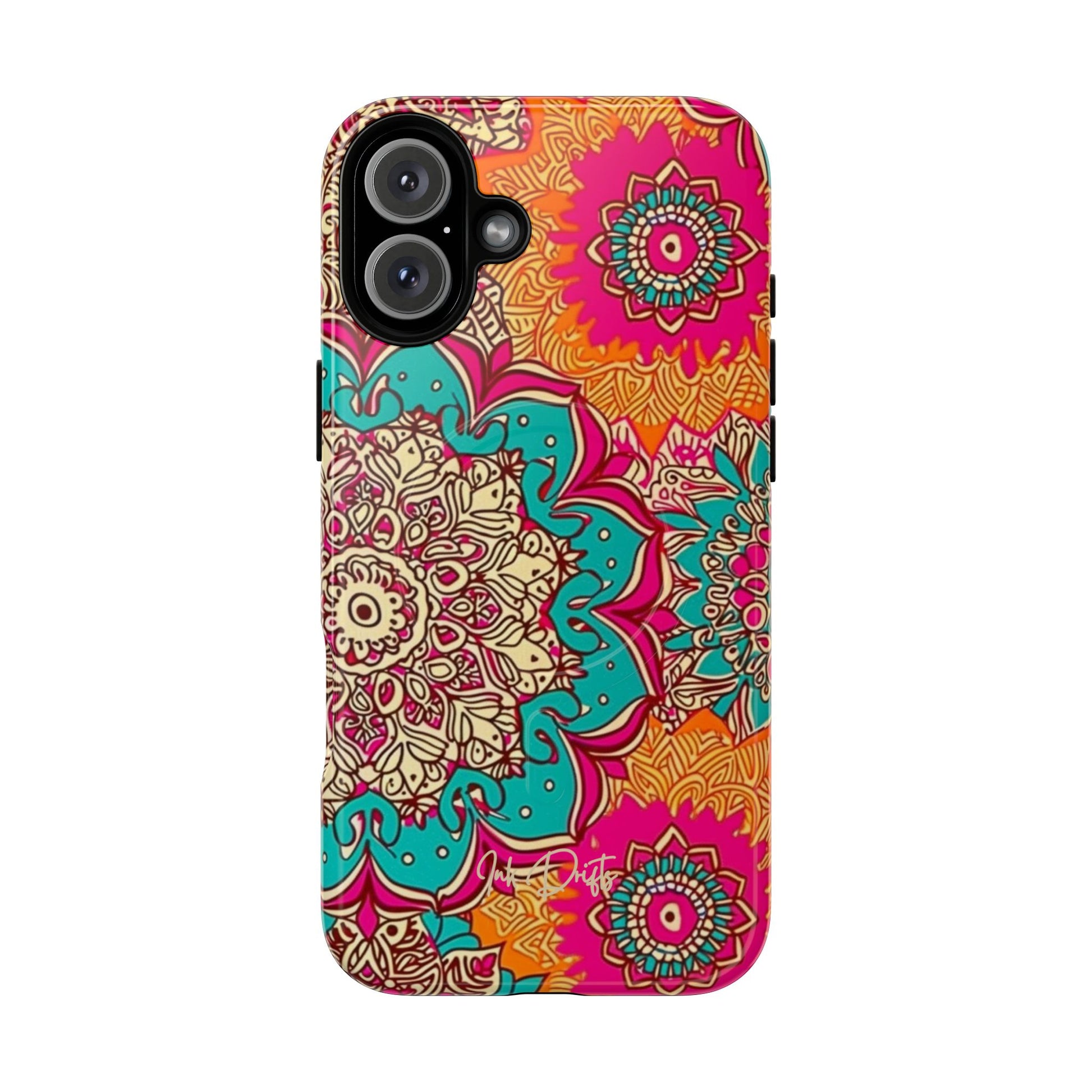 iPhone 16 Plus Glossy Phone Case - Kaleido Bliss | MagSafe iPhone Case