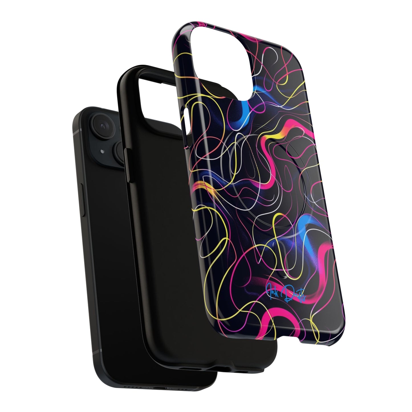 Phone Case - Neon Tangles | MagSafe iPhone Case