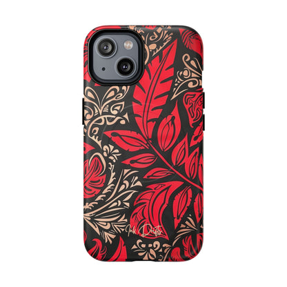 iPhone 14 Matte Phone Case - Crimson Foliage | MagSafe iPhone Case