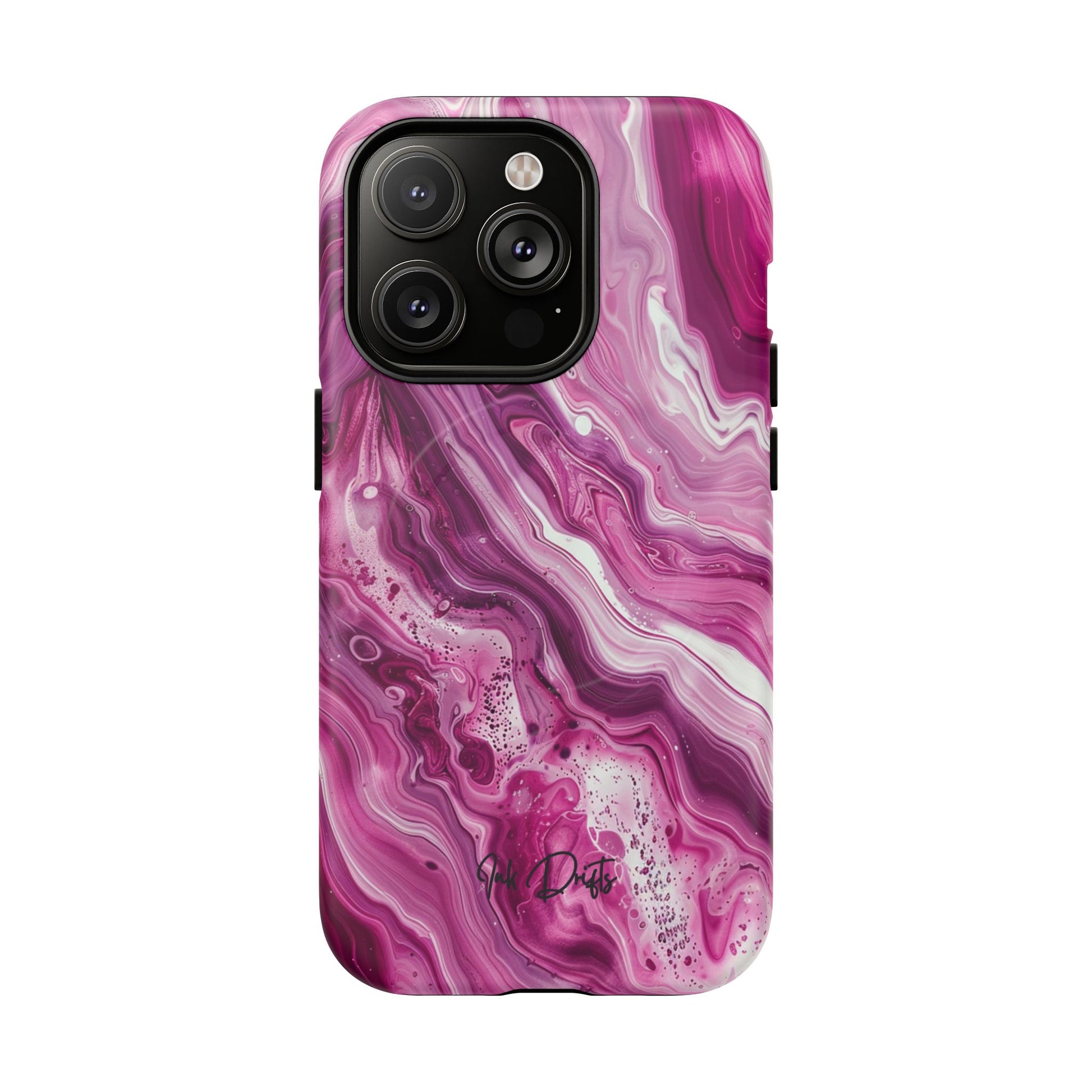 iPhone 14 Pro Matte Phone Case - Pink Marble | MagSafe iPhone Case