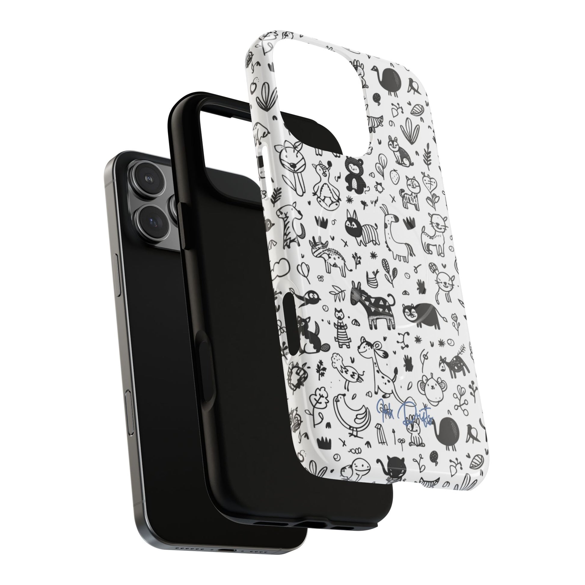 Phone Case - Doodle Zoo | MagSafe iPhone Case