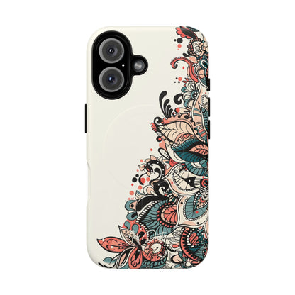 iPhone 16 Matte Phone Case - Floral Cascade | MagSafe iPhone Case