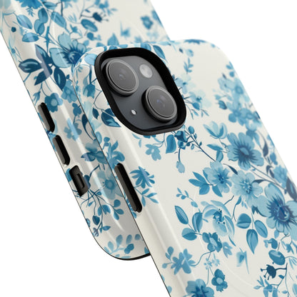 Phone Case - Blue Blossom | MagSafe iPhone Case