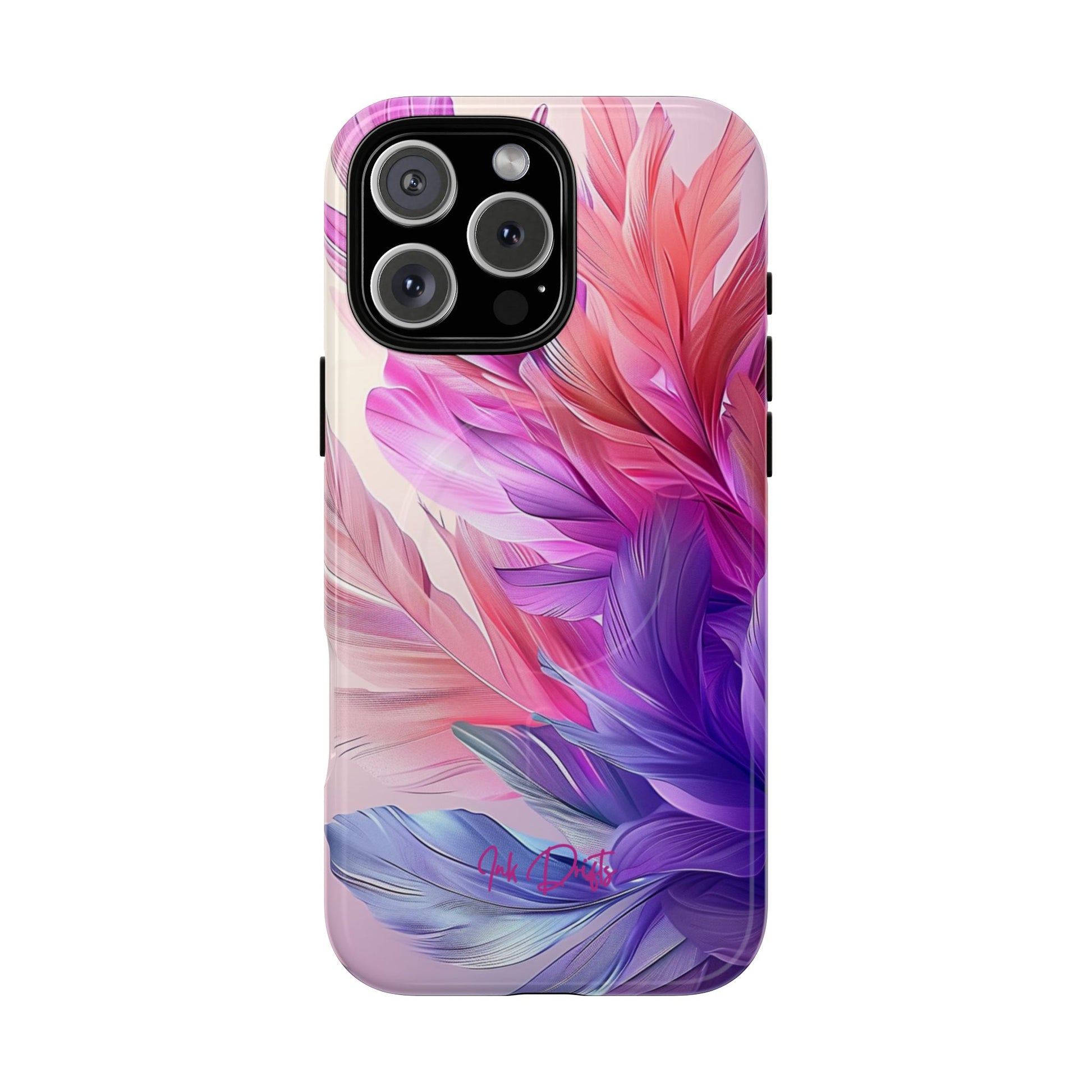 iPhone 16 Pro Max Glossy Phone Case - Feather Bliss | MagSafe iPhone Case