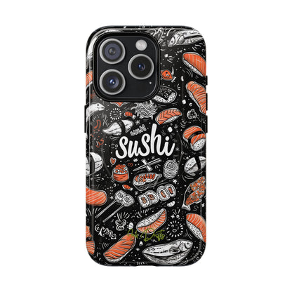 iPhone 15 Pro Glossy Phone Case - Sushi Delight | MagSafe iPhone Case