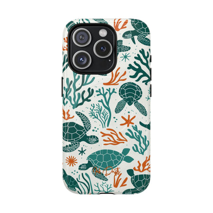 iPhone 15 Pro Glossy Phone Case - Turtle Tango | MagSafe iPhone Case