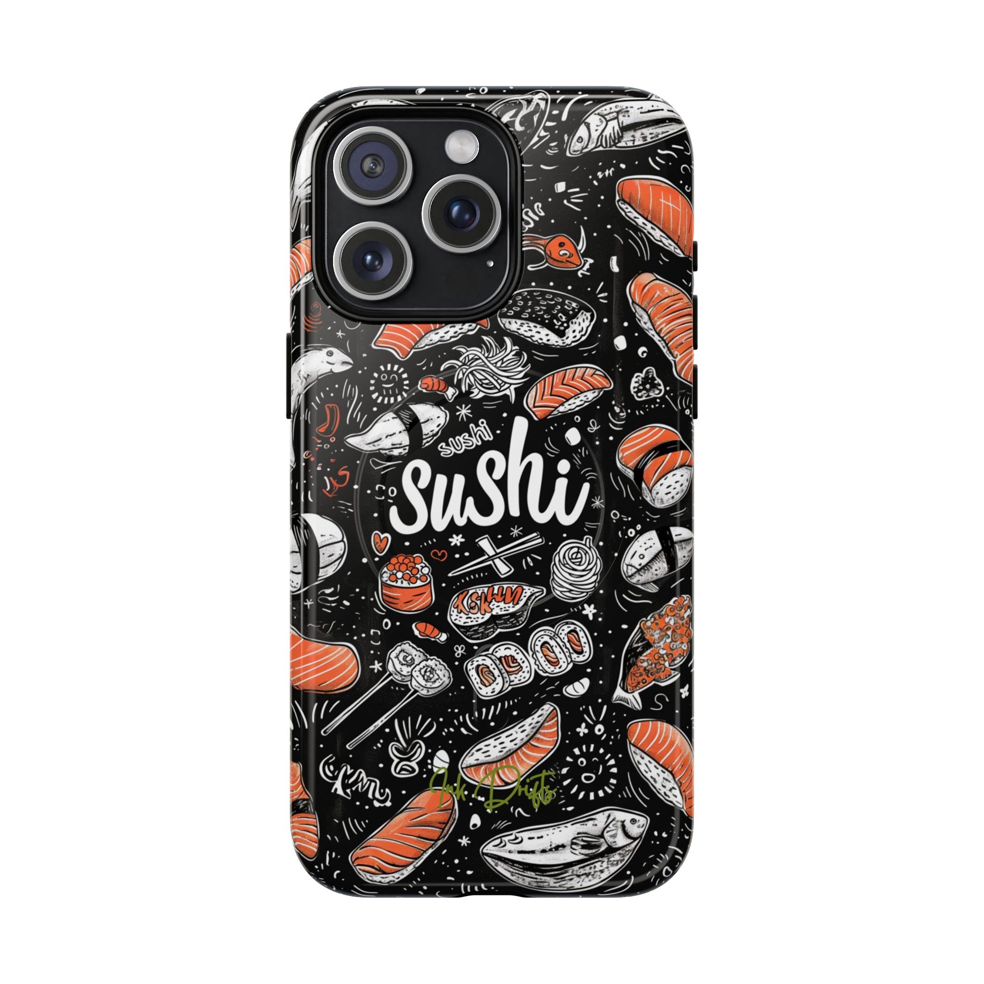 iPhone 15 Pro Max Glossy Phone Case - Sushi Delight | MagSafe iPhone Case