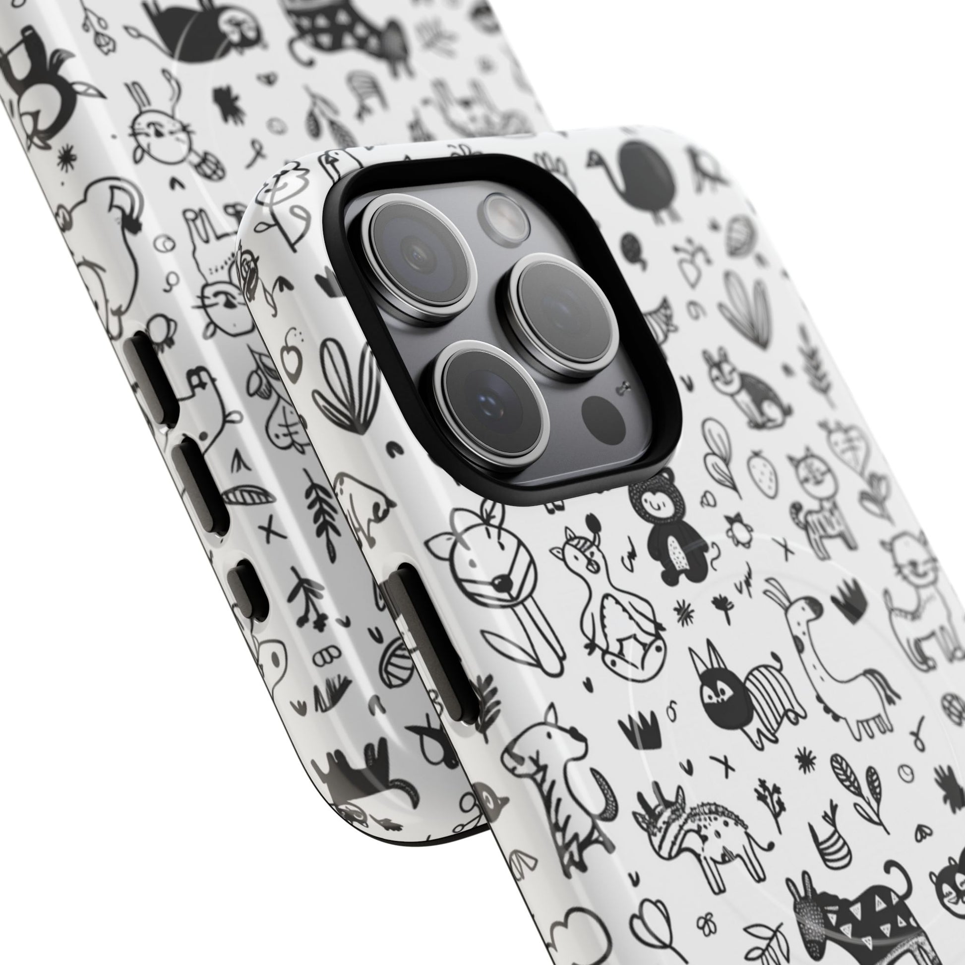 Phone Case - Doodle Zoo | MagSafe iPhone Case