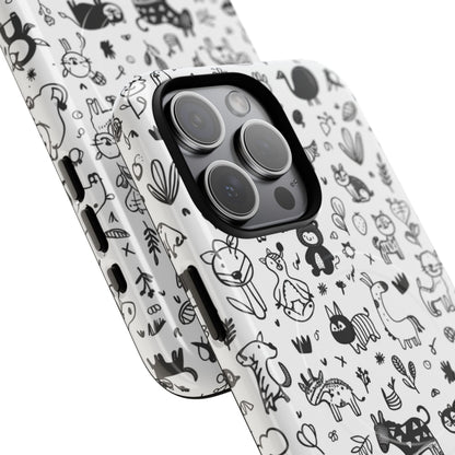 Phone Case - Doodle Zoo | MagSafe iPhone Case