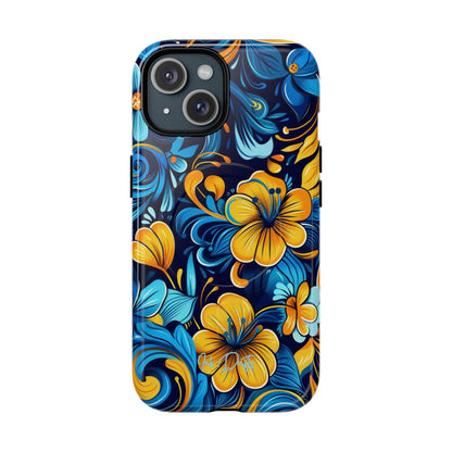 iPhone 15 Glossy Phone Case - Floral Fusion | MagSafe iPhone Case