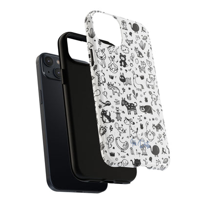 Phone Case - Doodle Zoo | MagSafe iPhone Case