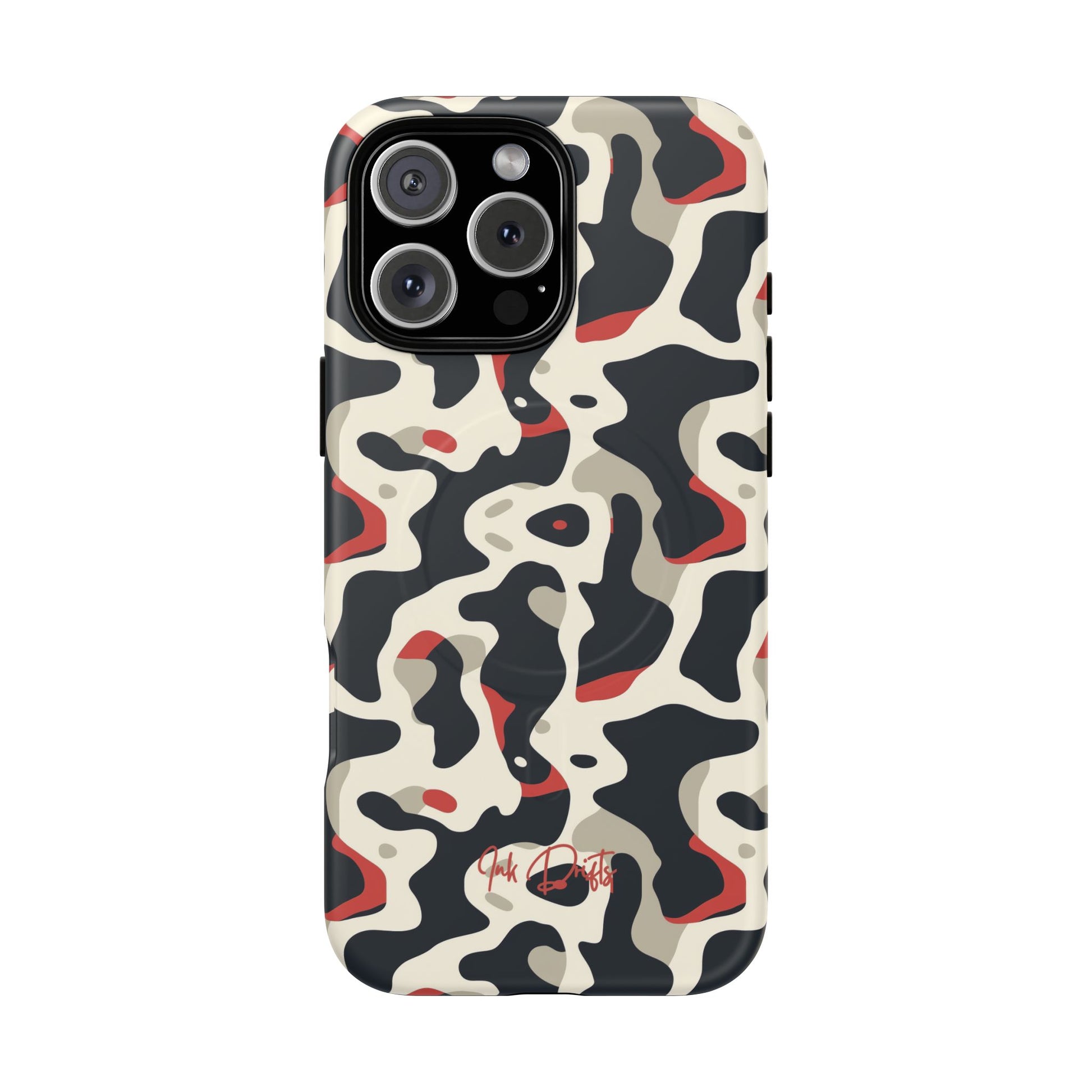 iPhone 16 Pro Max Matte Phone Case - Cream Red Camo | MagSafe iPhone Case