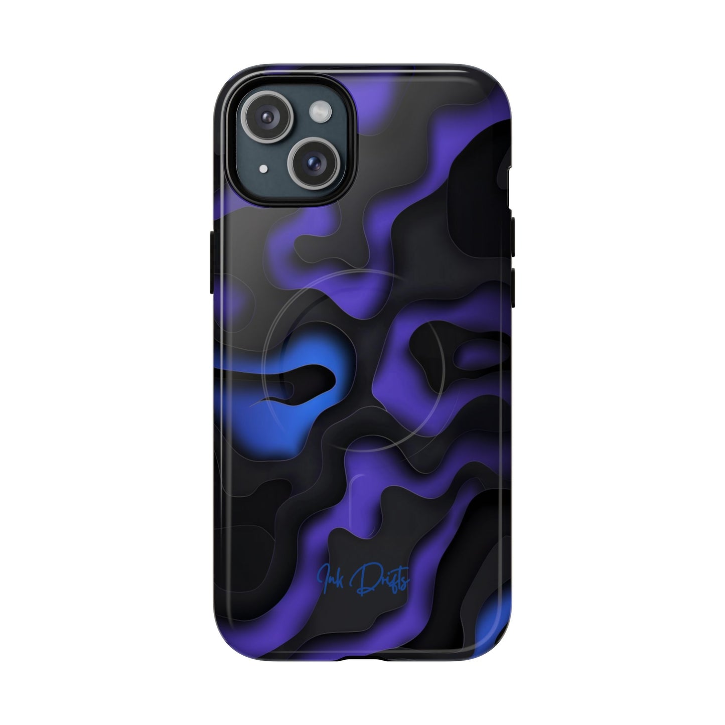 iPhone 15 Plus Glossy Phone Case - Galactic Flow | MagSafe iPhone Case