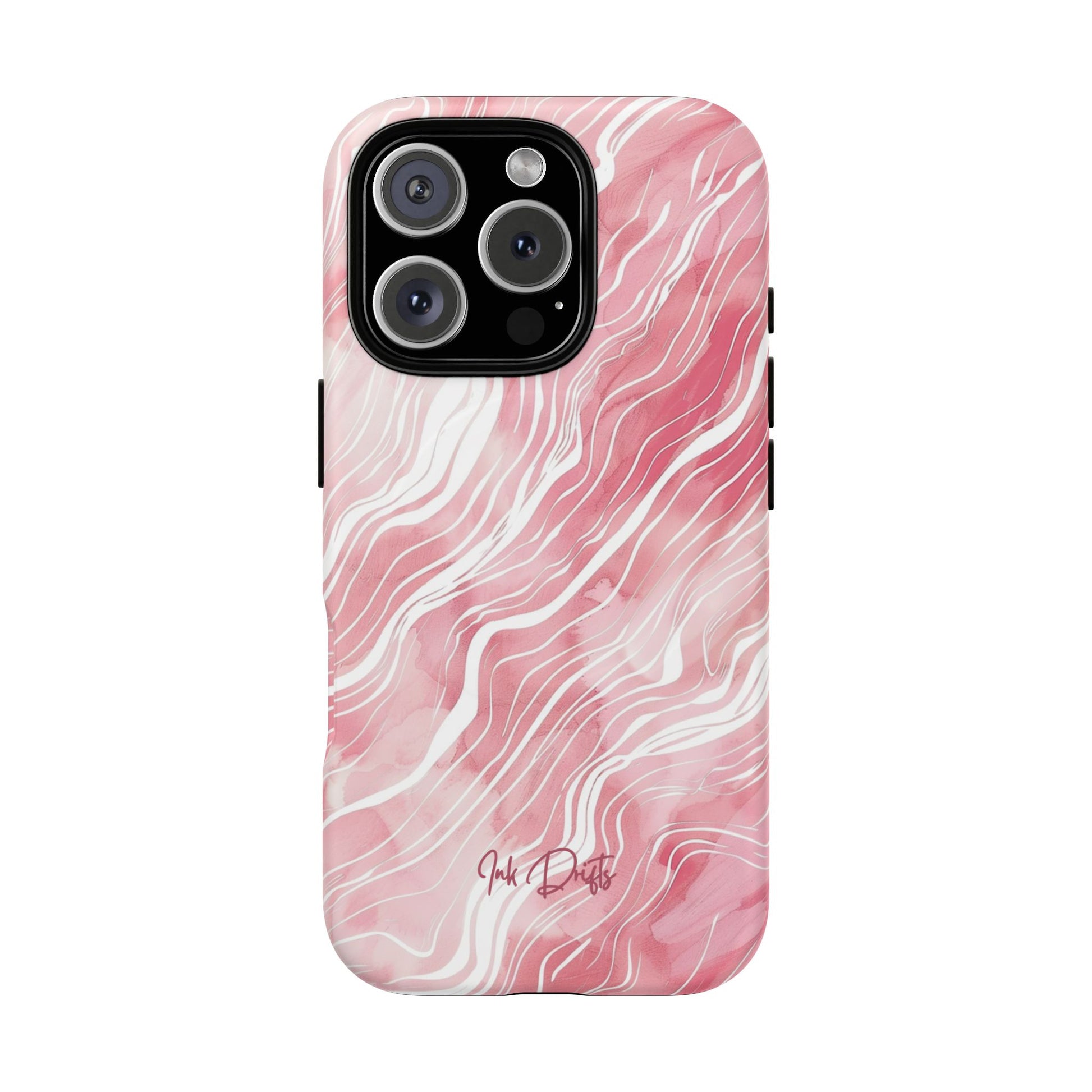 iPhone 16 Pro Matte Phone Case - Blush Waves | MagSafe iPhone Case