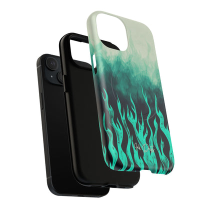 Phone Case - Teal Inferno | MagSafe iPhone Case